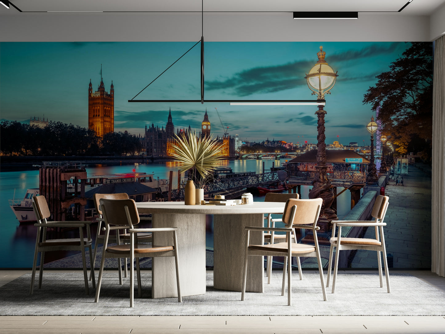 Twilight Thames Embrace Wall Mural