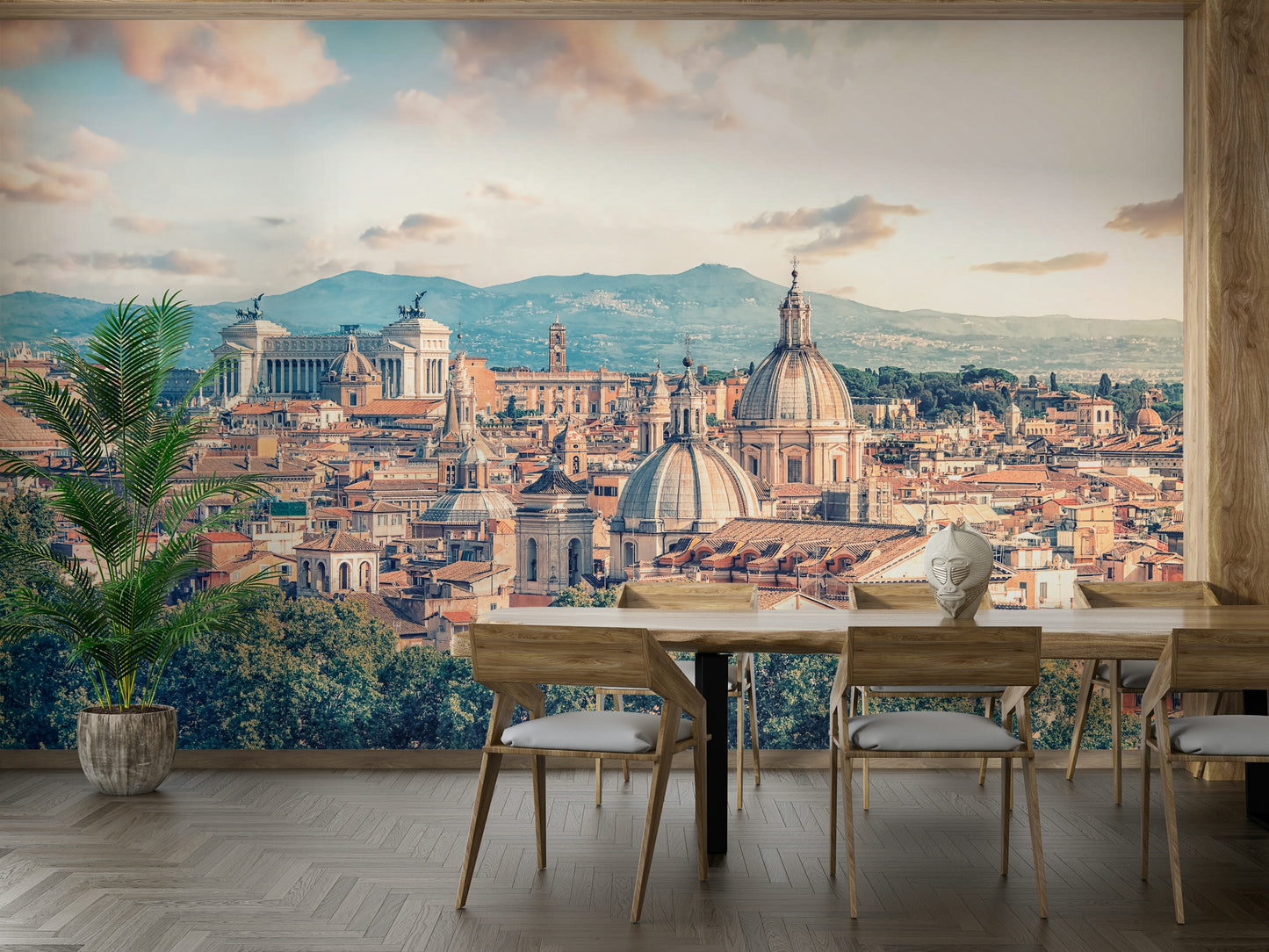 Eternal City: Roman Skyline Canvas Wall Mural