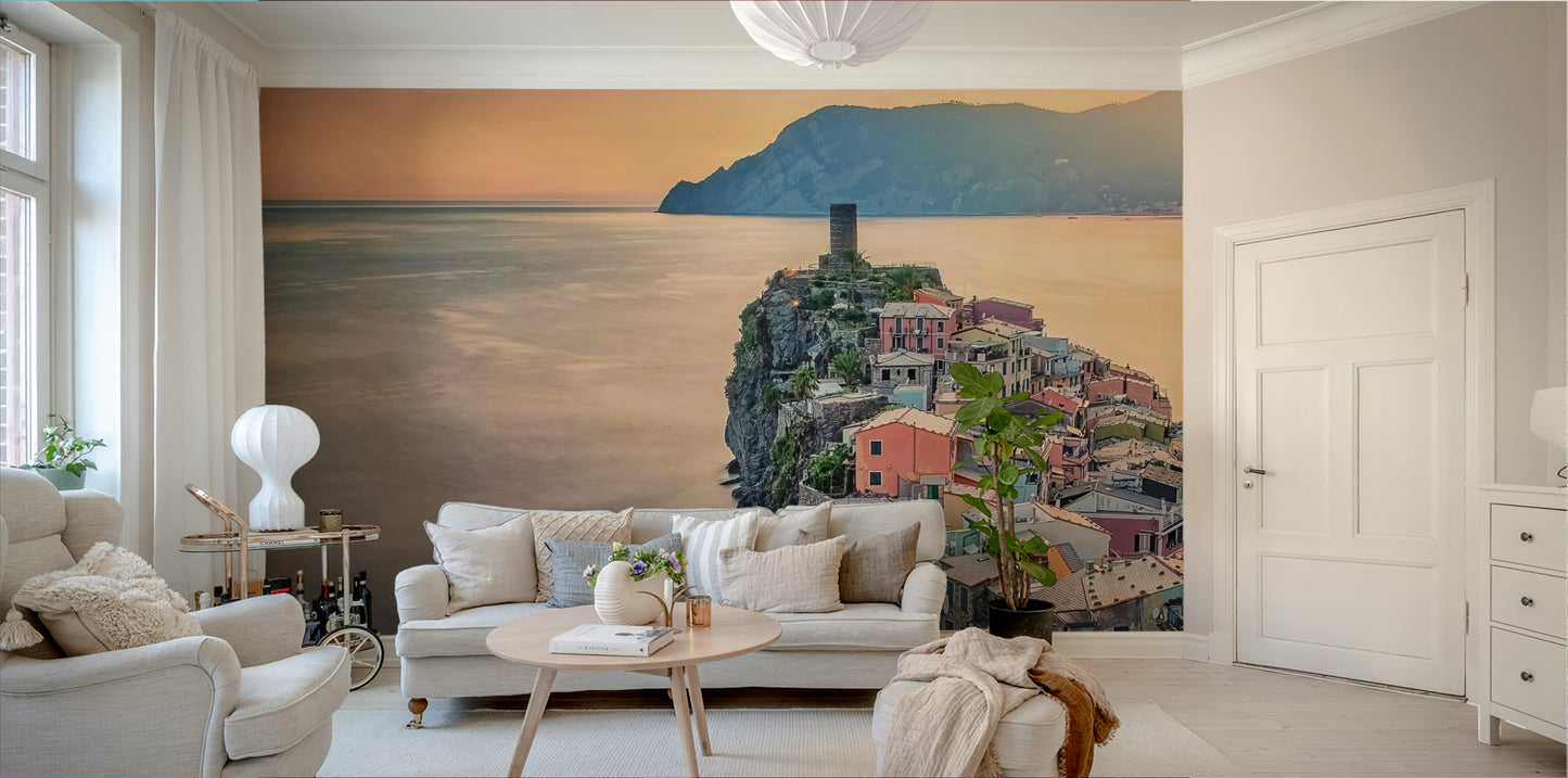 Cliffside Village Dream Wall Mural