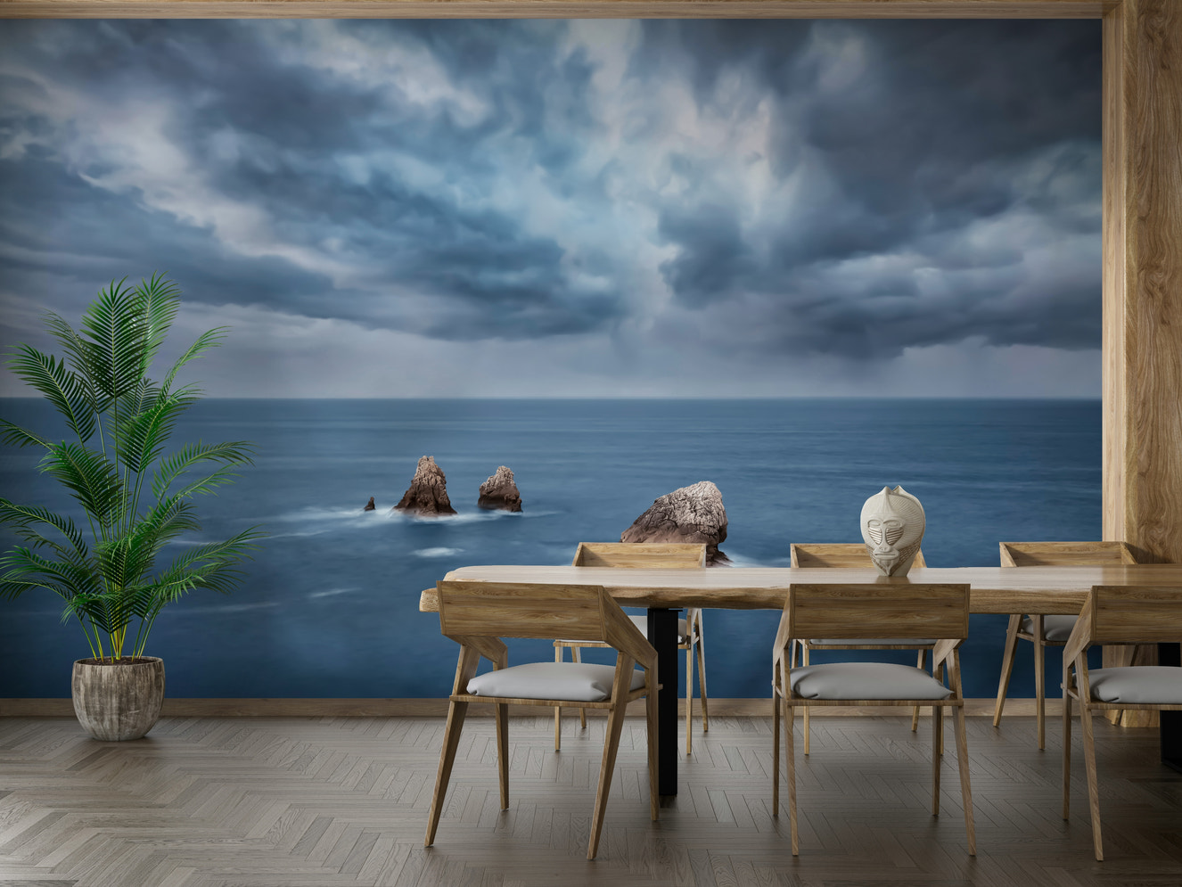 Moody Ocean Vista Wall Mural
