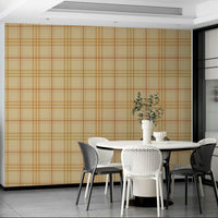 A calming muted pattern wallpaper mural that defines a space.

