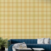 A beautiful fall plaid wallpaper mural for a rustic home.




