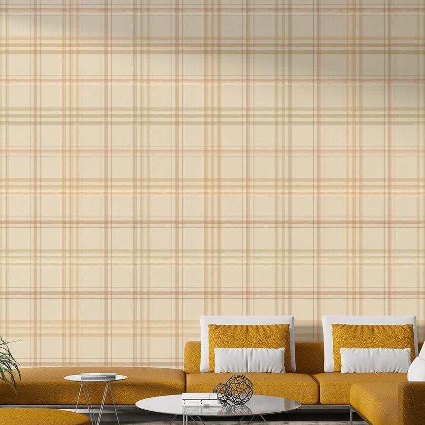 A classic plaid textile wallpaper for walls.

