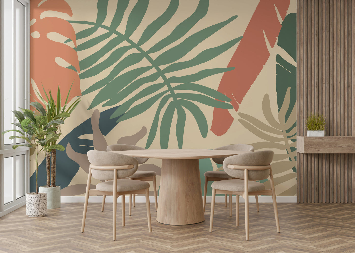 A tranquil exotic forest wall mural for your decor.

