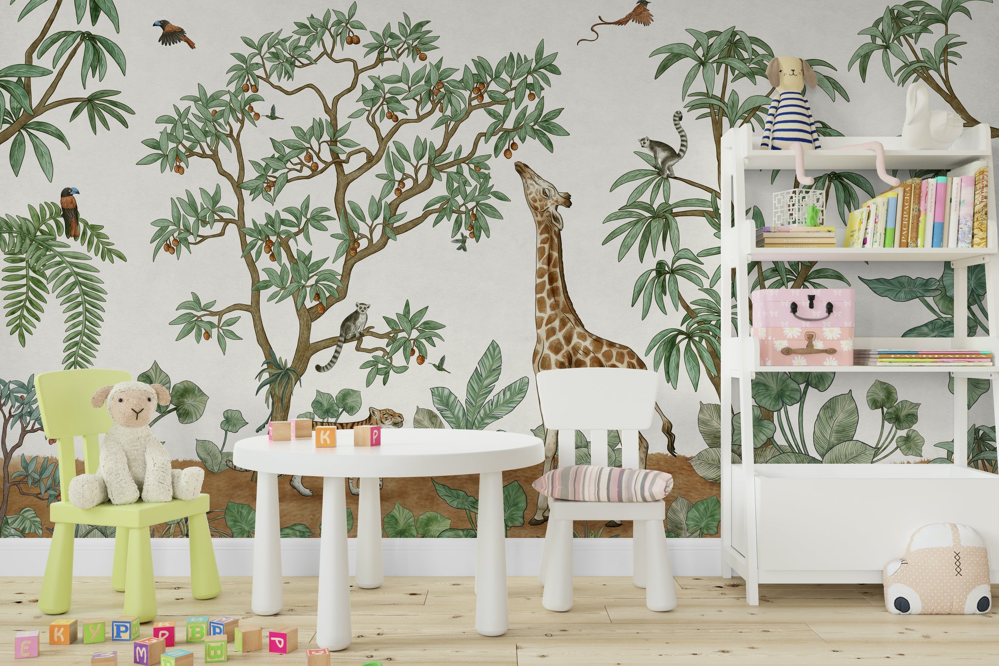 A contemplative wild animal wallpaper mural for a feature wall.

