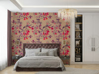 A classic aviary theme wallpaper for walls.

