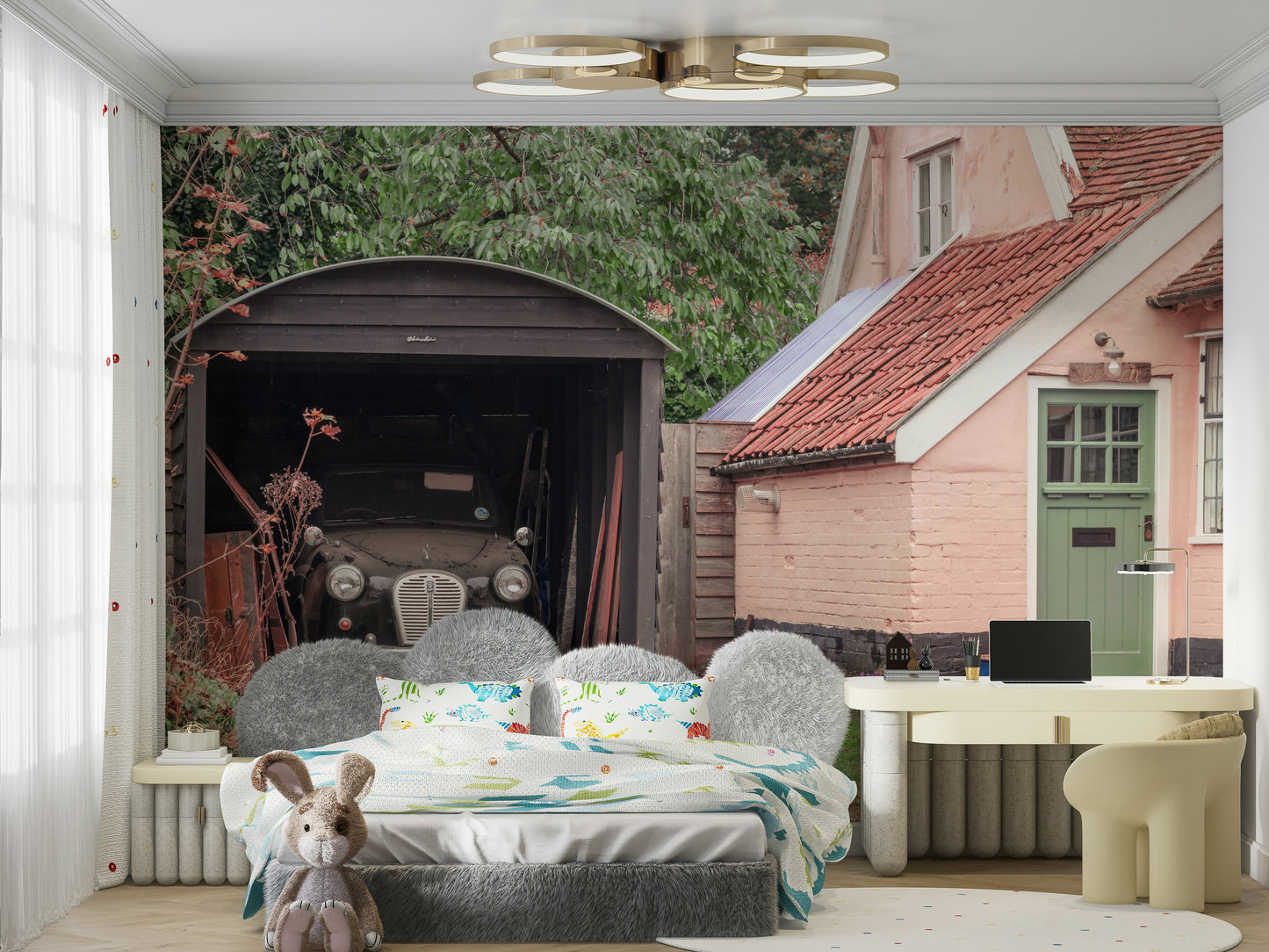 A classic vintage car wallpaper for walls.

