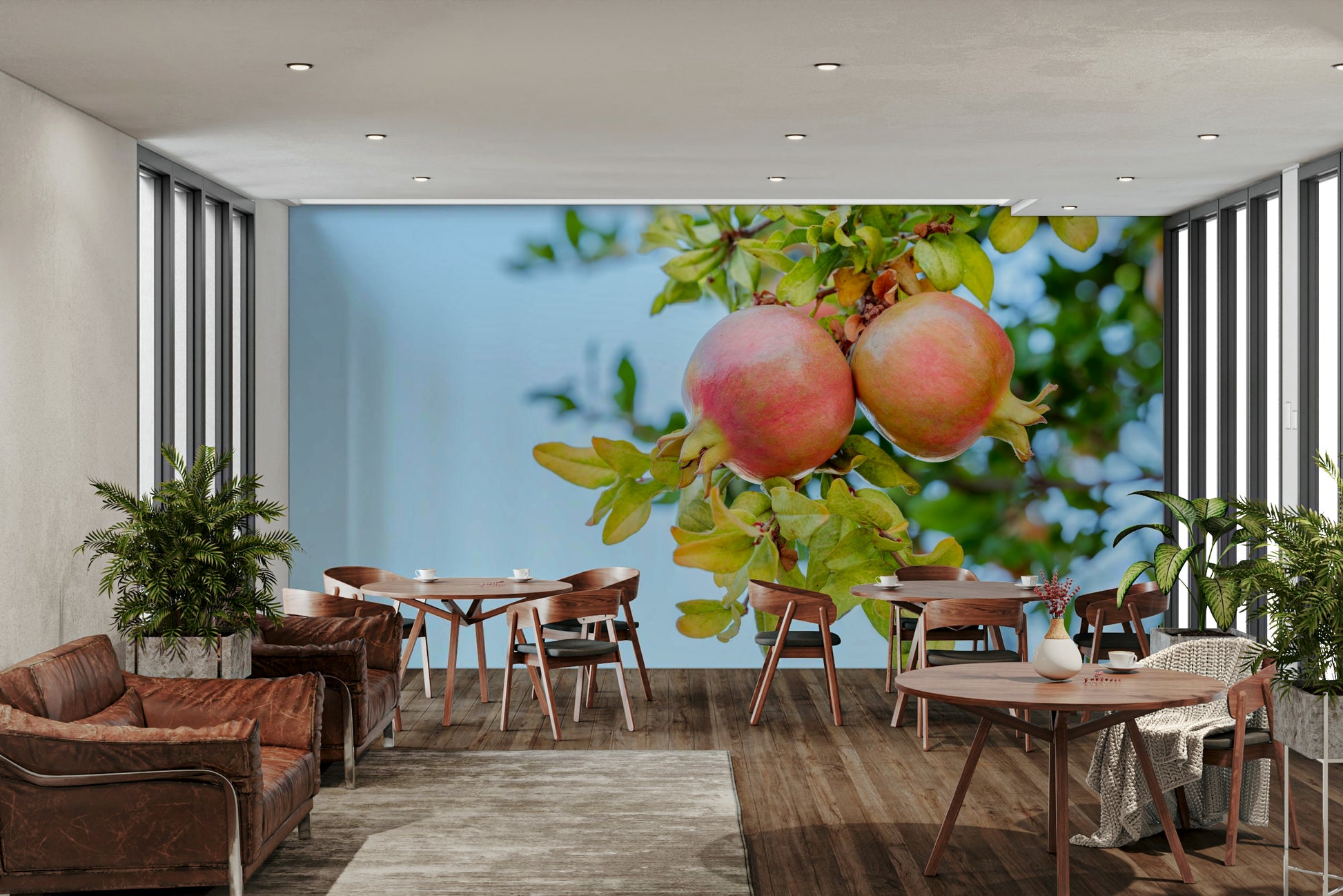 A classic fruit tree wallpaper for walls.


