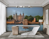 An artistic travel theme mural for home decor.

