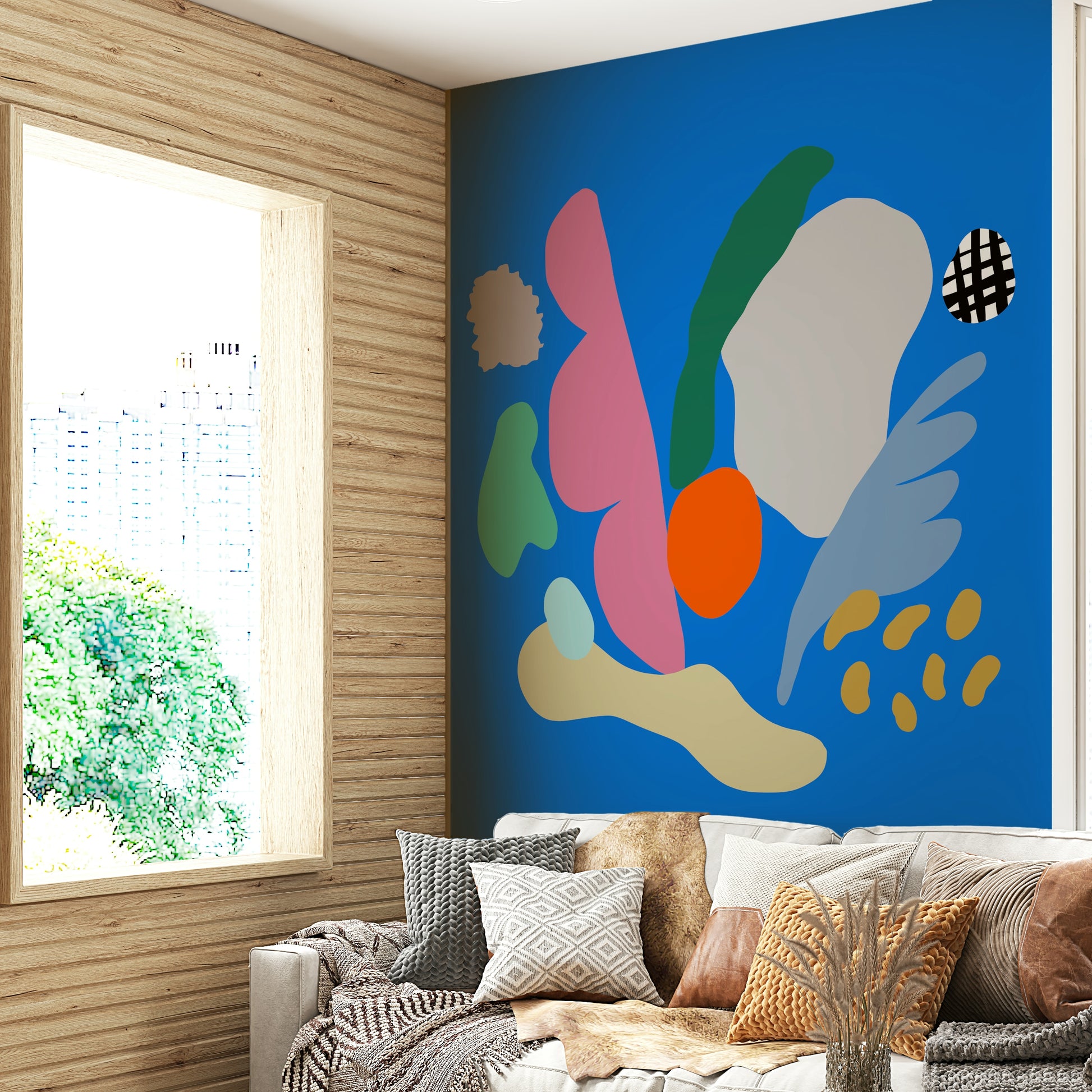 A contemplative colorful dessert wallpaper mural for a feature wall.

