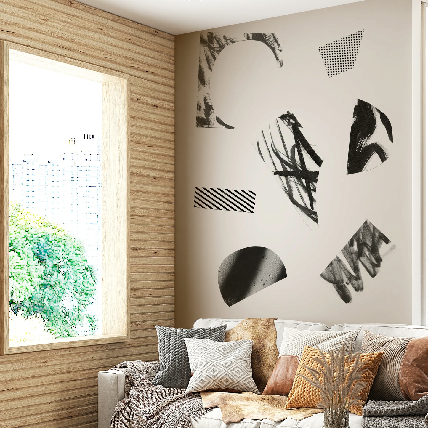A serene minimalist design wall mural for your decor.

