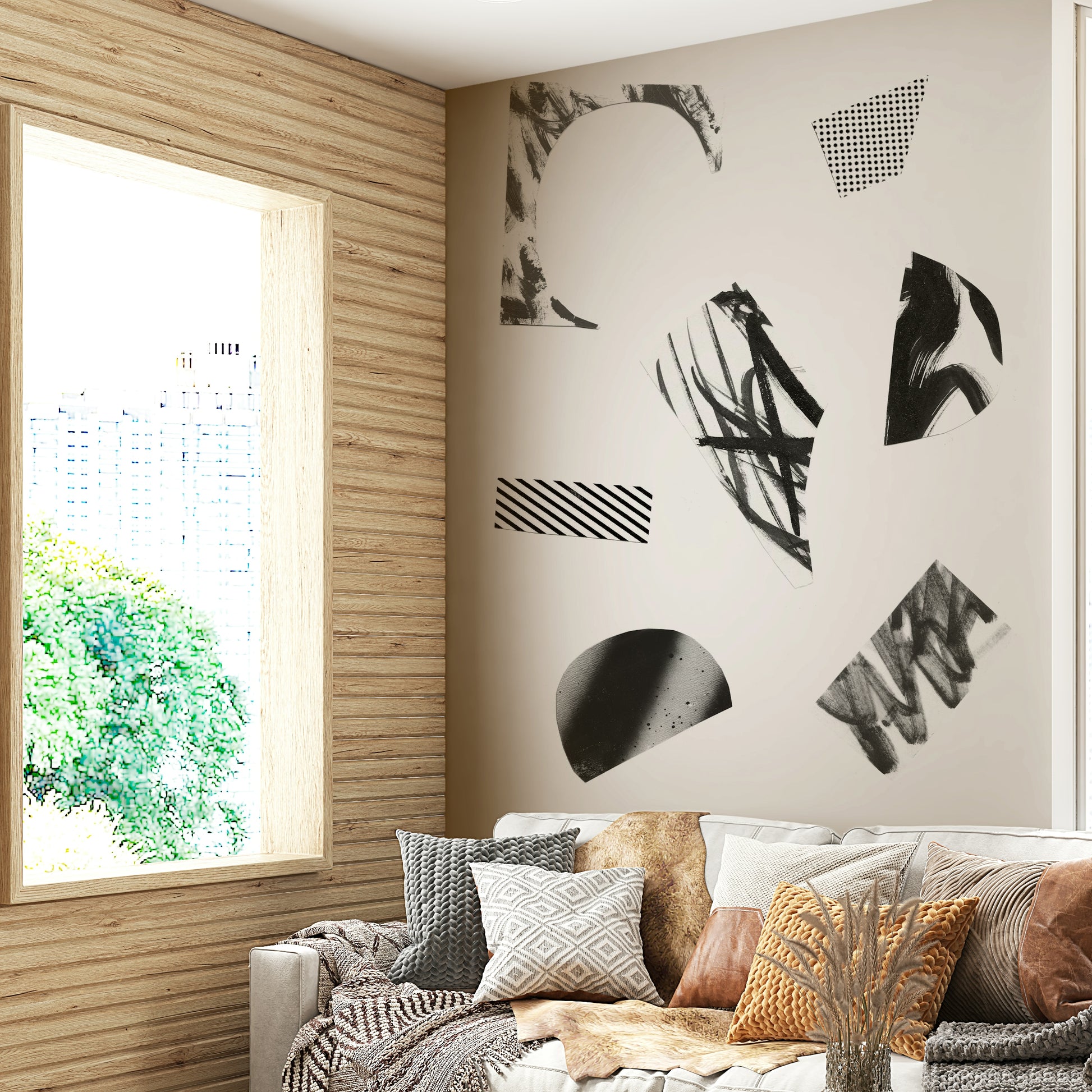 A serene minimalist design wall mural for your decor.

