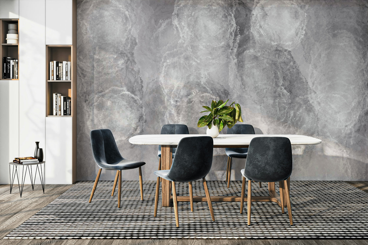 A tranquil subtle cloud wall mural for your decor.

