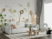 A classic meadow scene wallpaper for walls.

