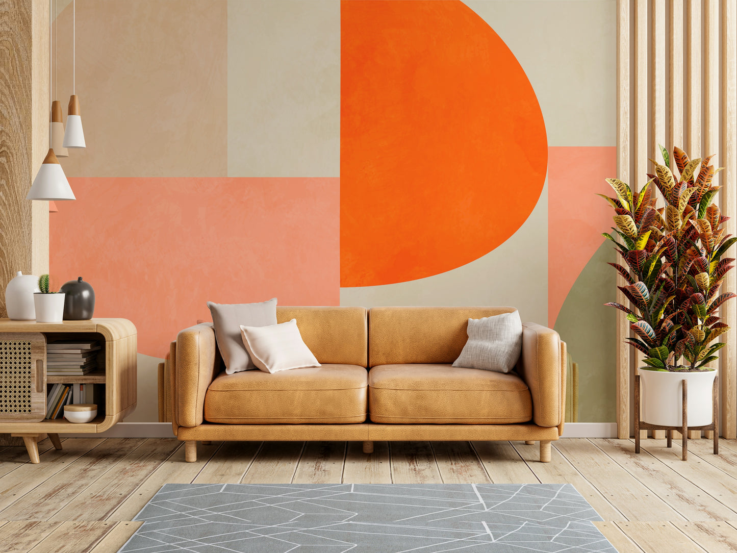 A classic geometric wallpaper for walls.

