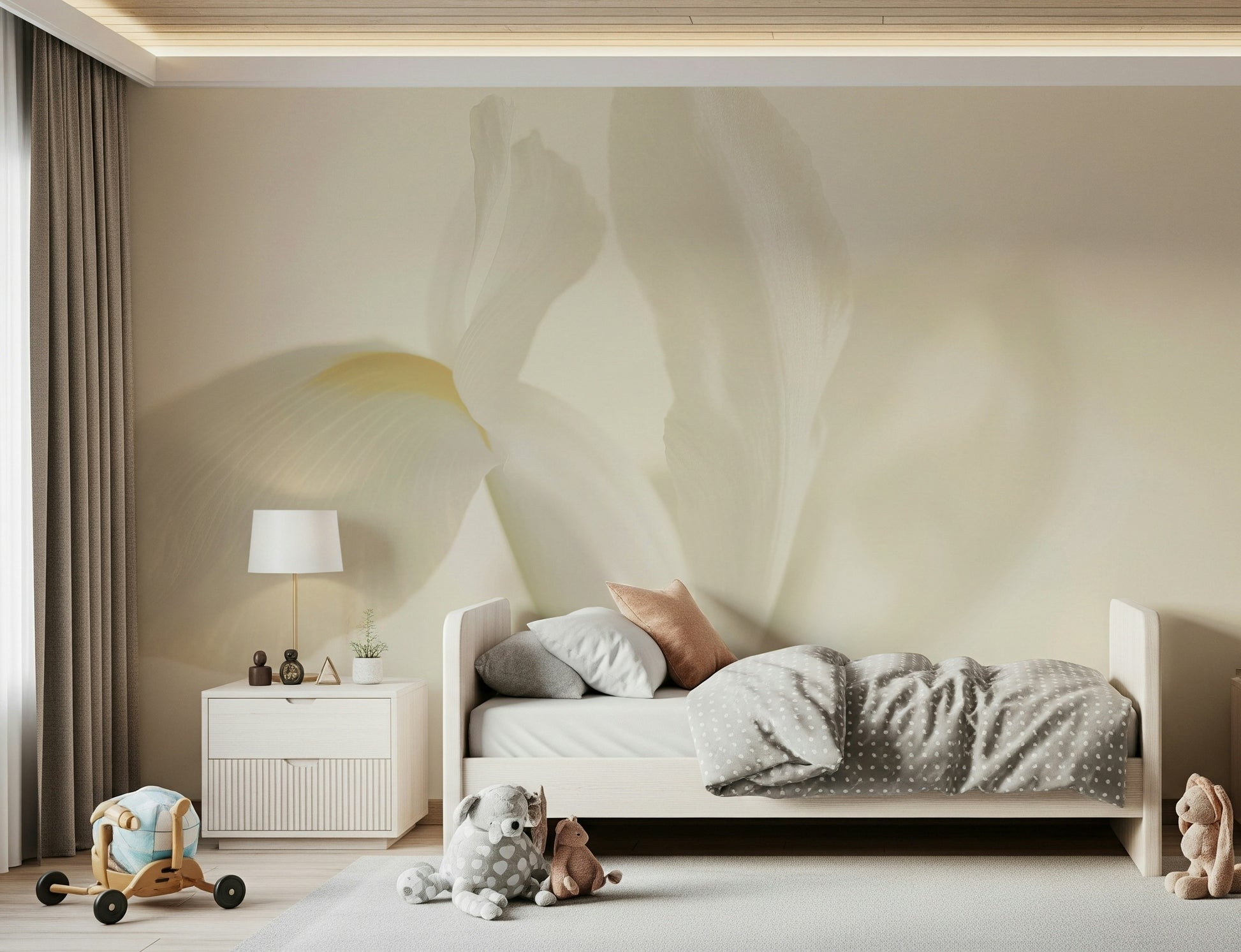 A serene subtle petal wall mural for your decor.

