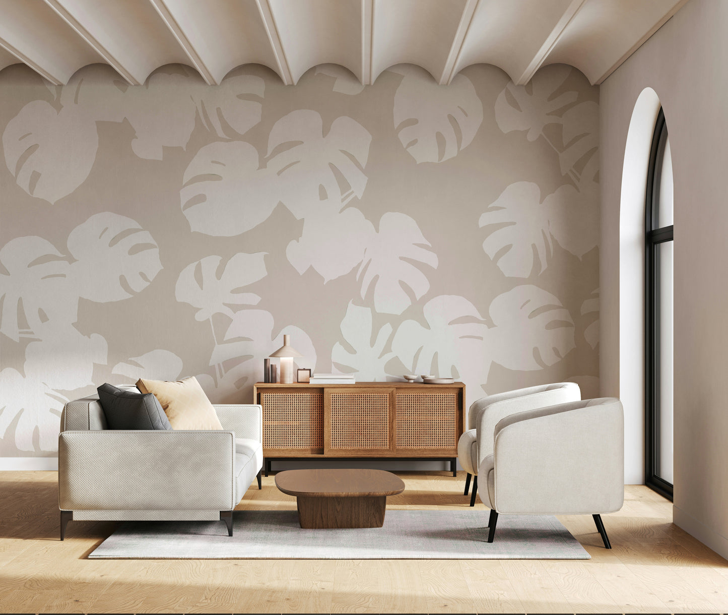 A classic botanical wallpaper for walls.

