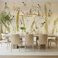 A classic abstract gold wallpaper for walls.

