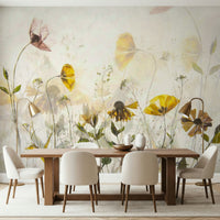 A classic floral wallpaper for walls with an ethereal feel.

