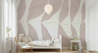 A contemplative flower silhouette wallpaper mural for a feature wall.

