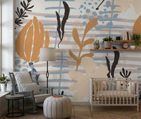 A serene abstract pattern wall mural for your decor.

