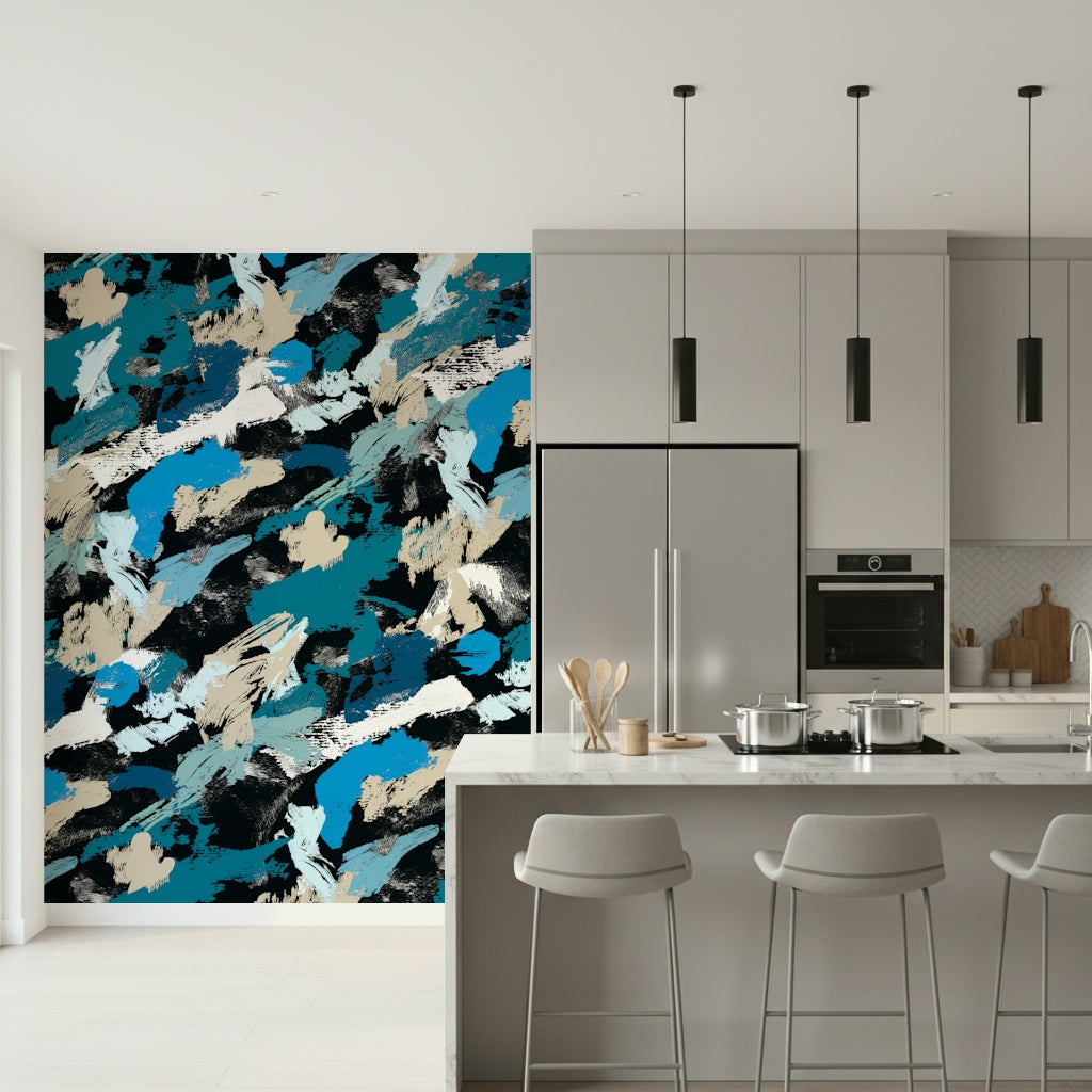 A contemplative subtle color wallpaper mural for a feature wall.

