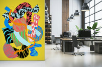 A classic abstract design wallpaper for walls.

