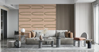 A contemplative subtle pattern wallpaper mural for a feature wall.


