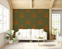 An artistic minimalist tree mural for home decor.

