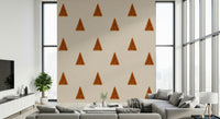 A serene abstract forest wall mural for minimalist decor.

