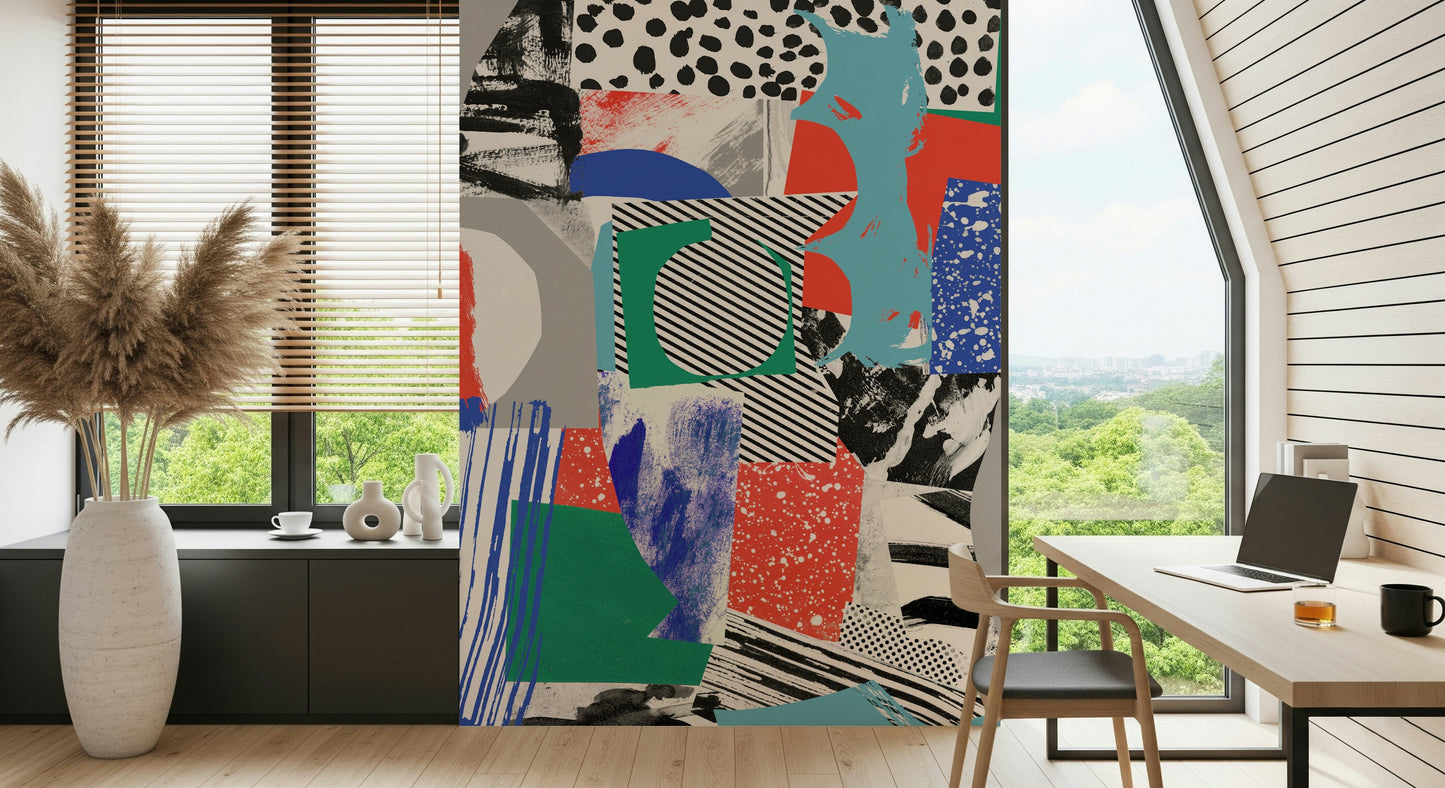 An artistic upward motion mural for home decor.

