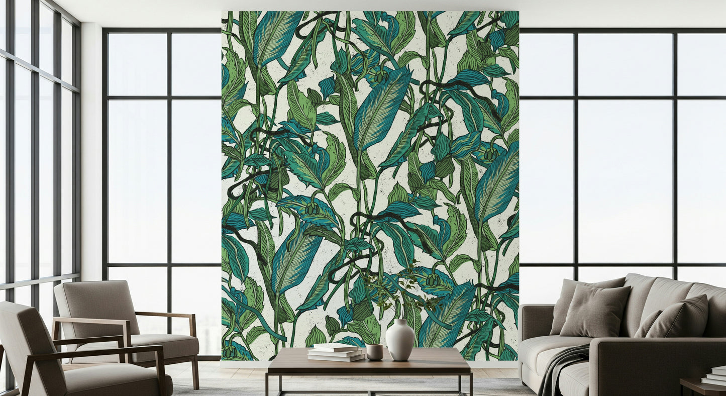 A classic garden theme wallpaper for walls.