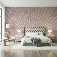 A calming serene sky wallpaper mural that defines a space.