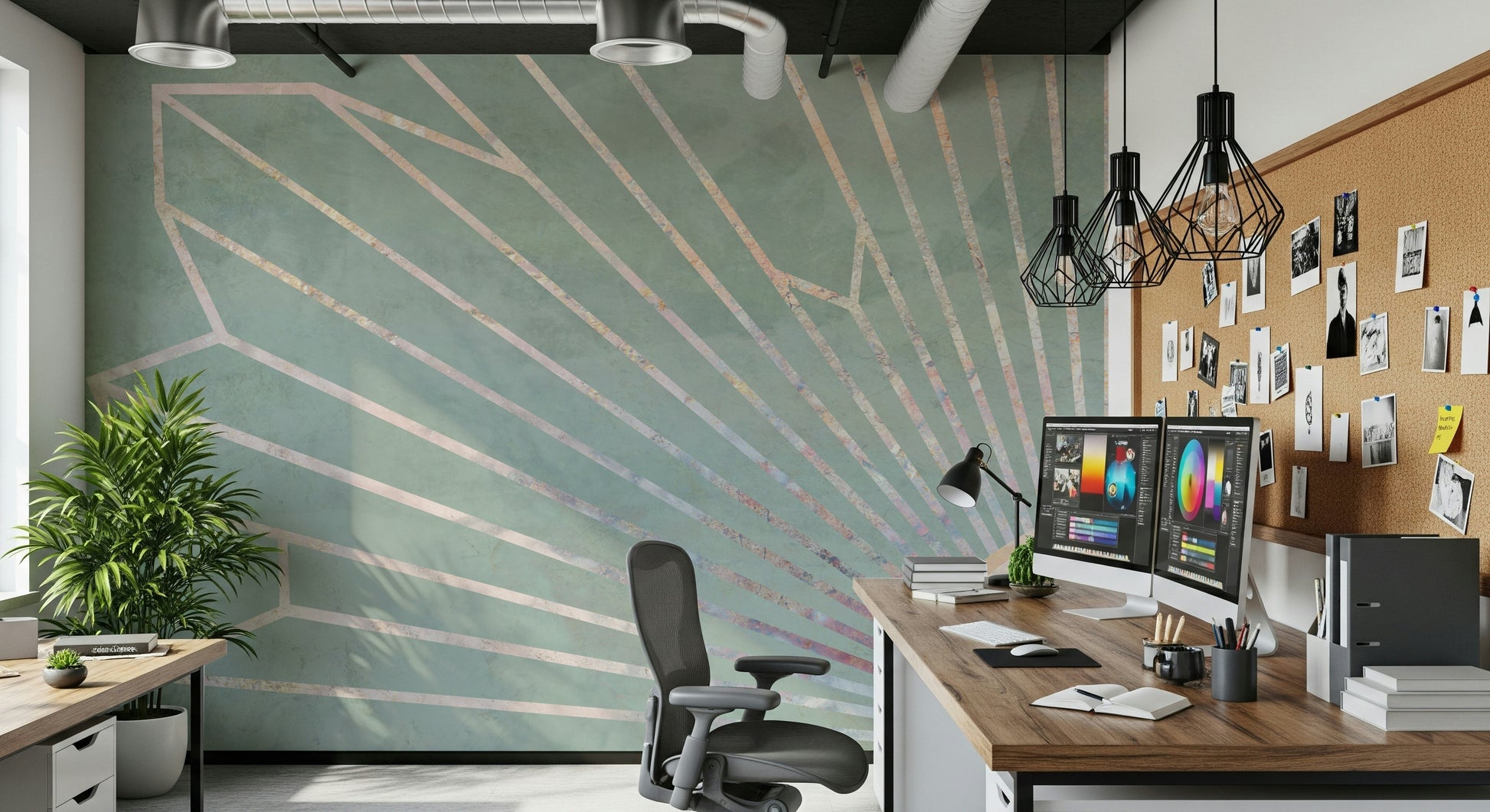 A serene abstract pattern wall mural for your decor.