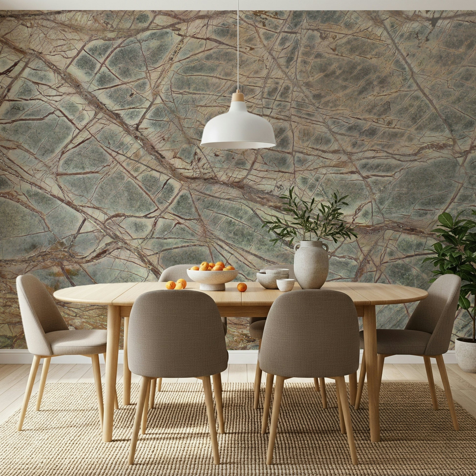 An artistic nature inspired mural for home decor.