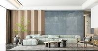 A calming abstract design wallpaper mural that defines a space.