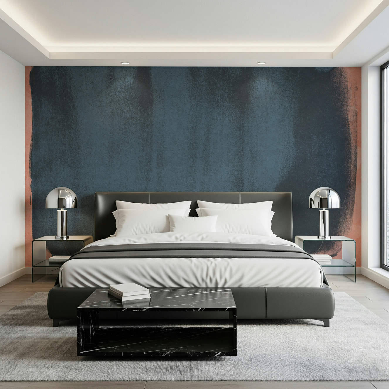 A beautiful abstract wash wallpaper mural with subtle watercolor effects.