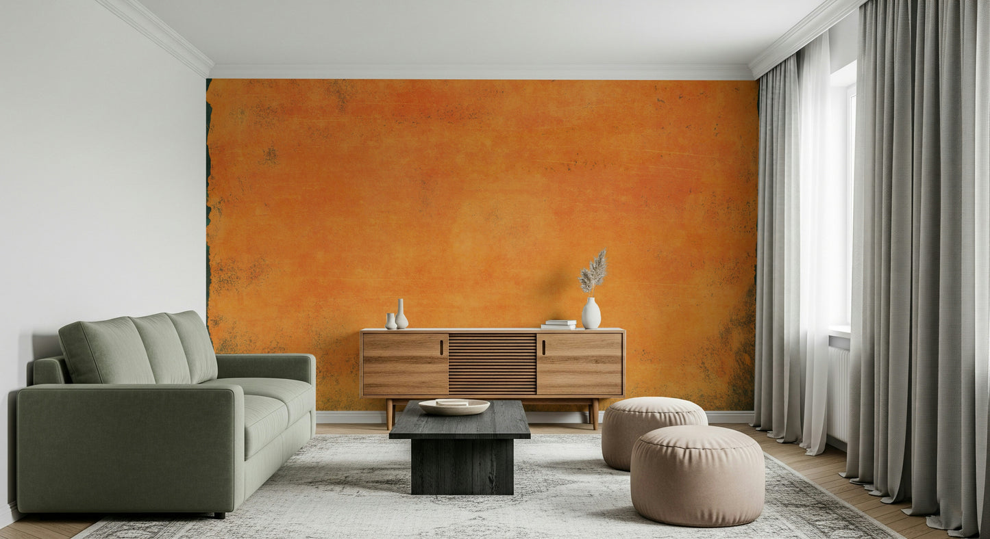 A graceful subtle pattern wall mural in warm, golden tones.