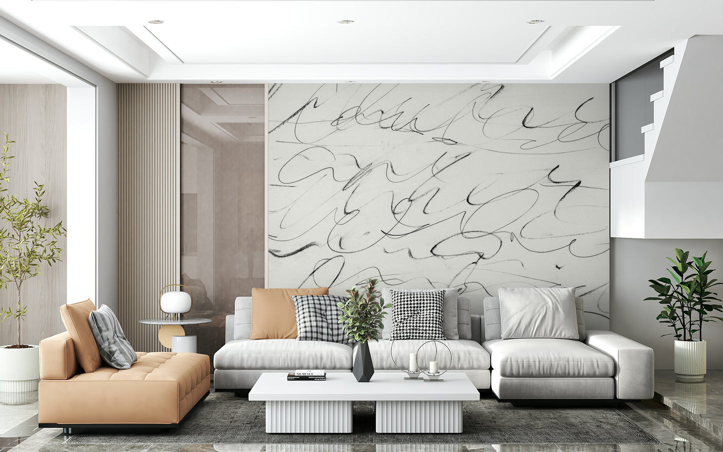 A classic abstract design wallpaper for walls.