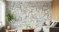 A beautiful abstract scribble wallpaper mural with dynamic lines.