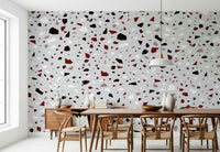 A beautiful modern art wall mural for a living room.