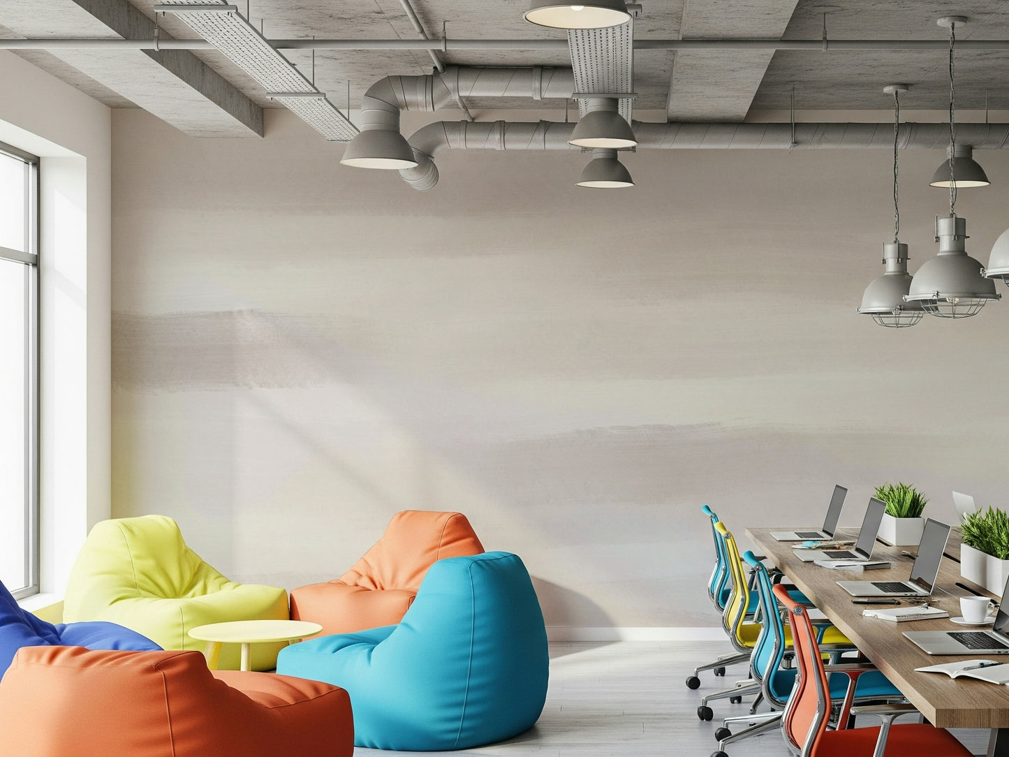 Soft Taupe Brushstrokes Wall Mural - 2753525