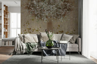 A classic soft floral wallpaper for walls.
