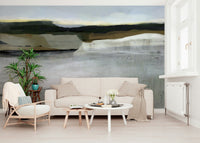 A contemplative gentle design wallpaper mural for a feature wall.