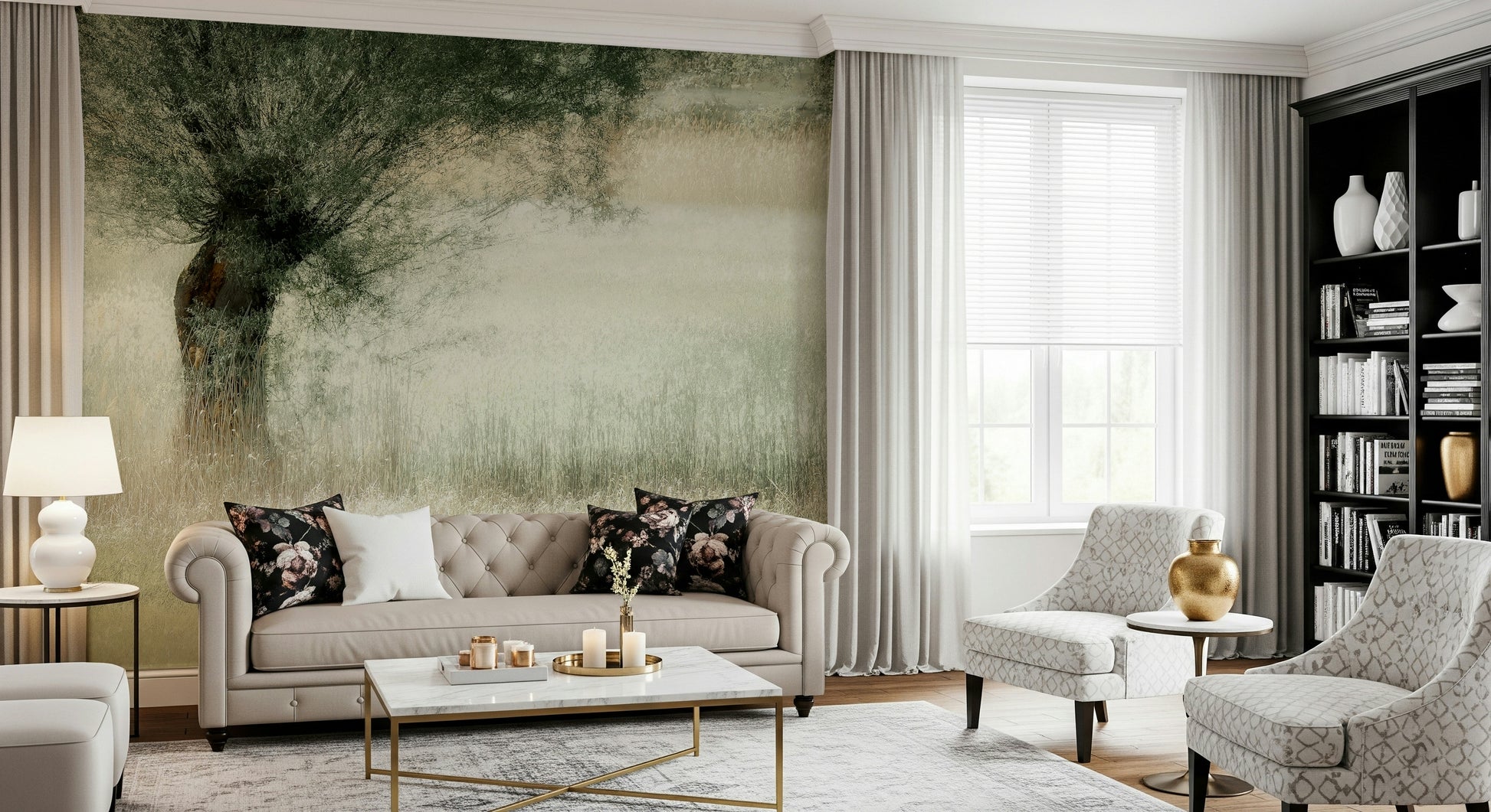 A classic natural theme wallpaper for walls.