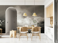 A beautiful ethereal cloud wallpaper mural with a radiant, soft glow.