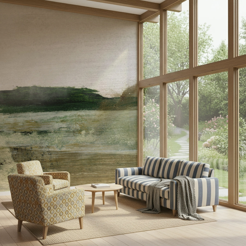 Brushstroke Horizon Wall Mural -2938603
