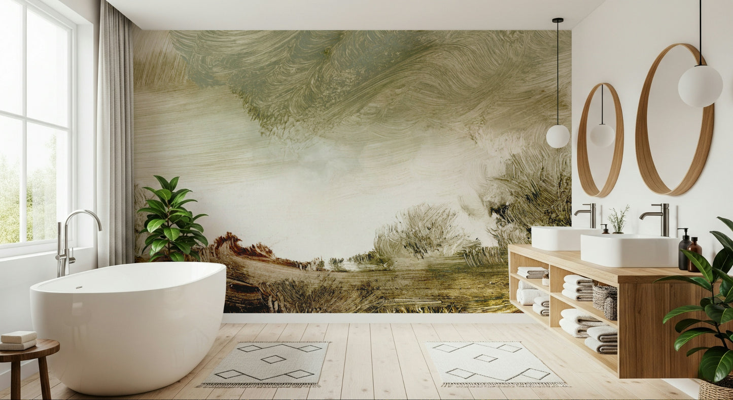 Brushstroke Landscape Wall Mural -2846863