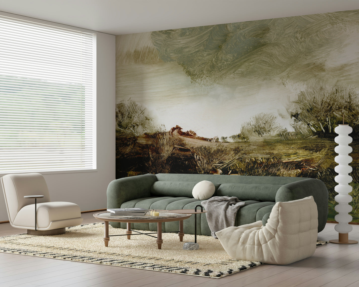 Brushstroke Landscape Wall Mural -2846863