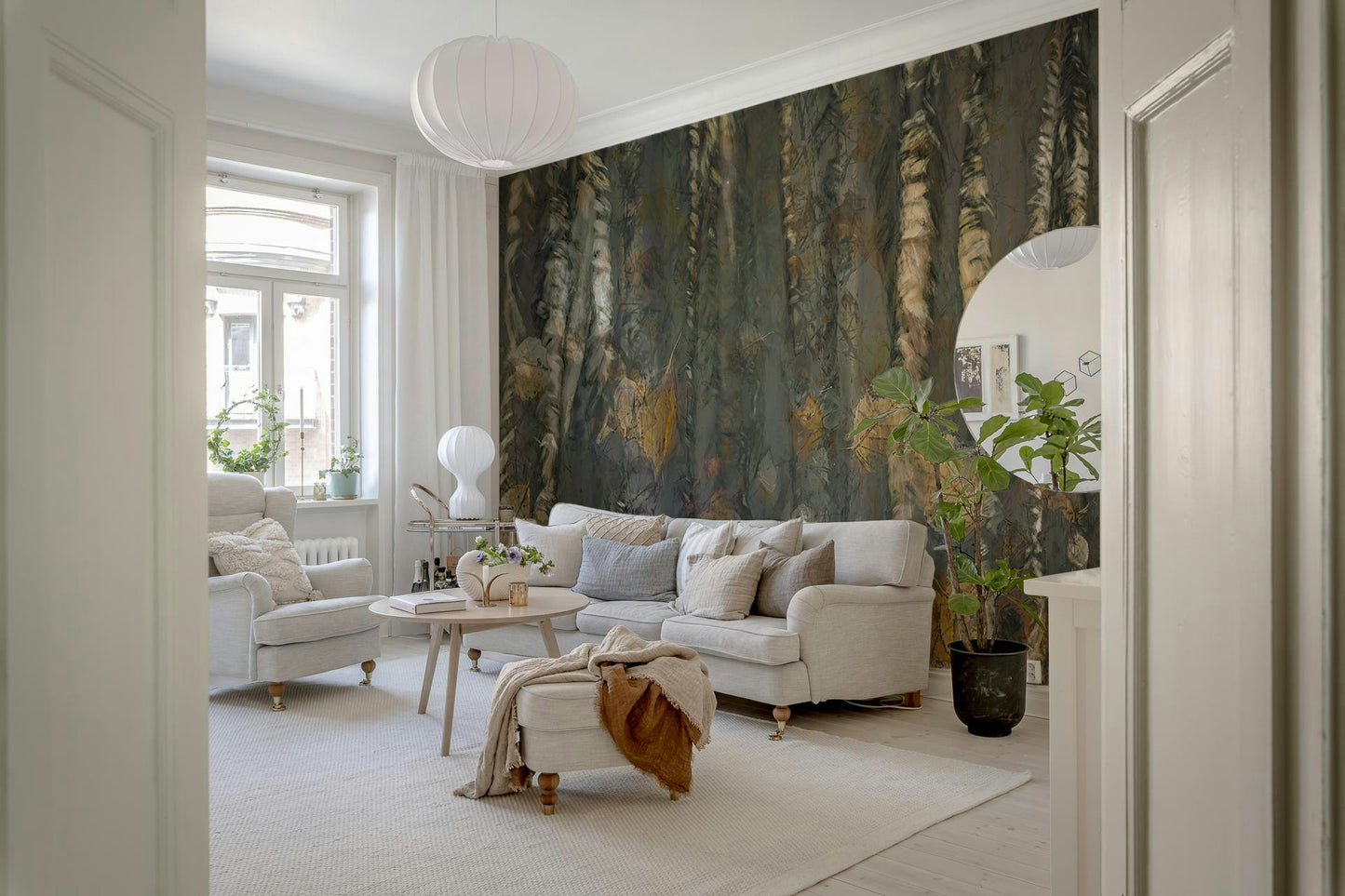 Birchwood's Embrace Wall Mural